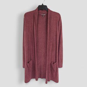 Barefoot Dreams Burgundy Cardigan Womens Long Duster Cozy Soft Sz Medium